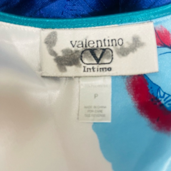Valentino Blue Floral Nightgown Size Petite - Picture 5 of 7